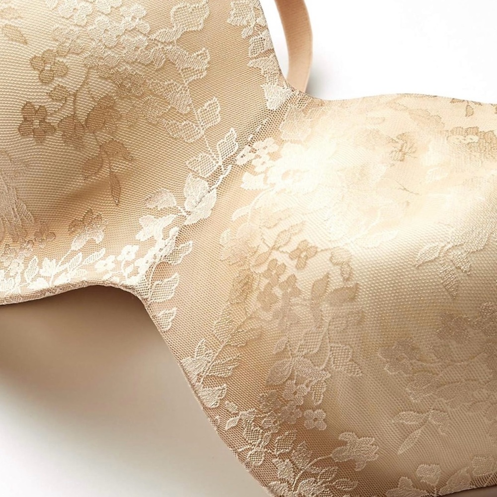 Curvy Couture Cream Lace Bra Intimates